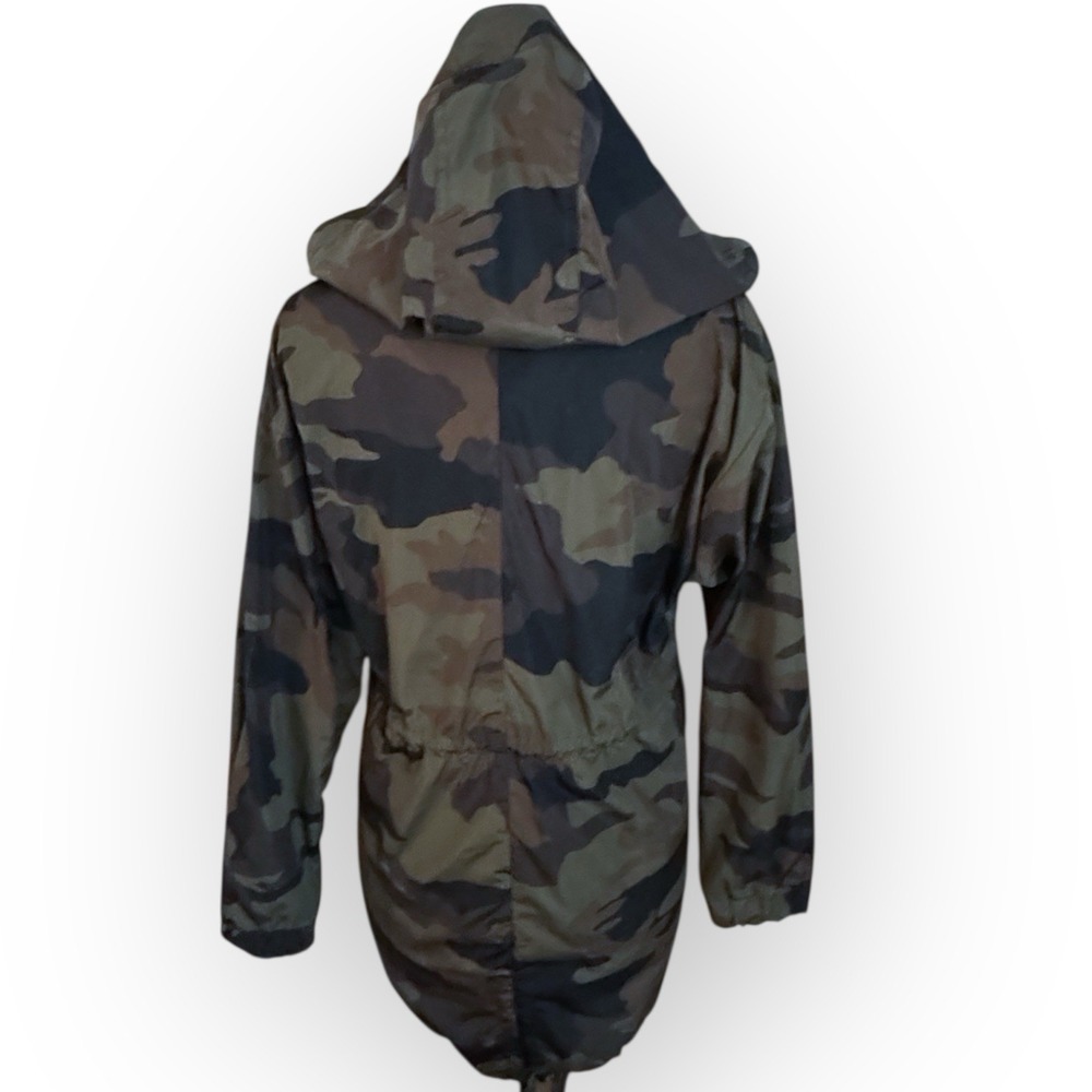 Zara Basic Camo Wind Breaker Rain Jacket Women's Size Small - Picture 4 of 5